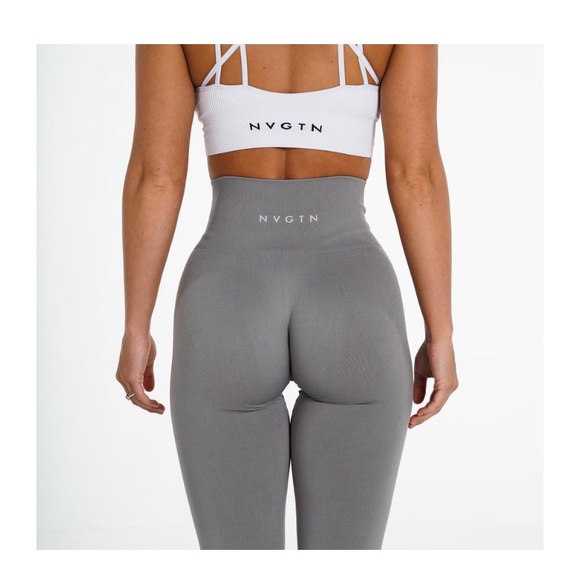 Nvgtn Grey Solid Seamless Leggings 